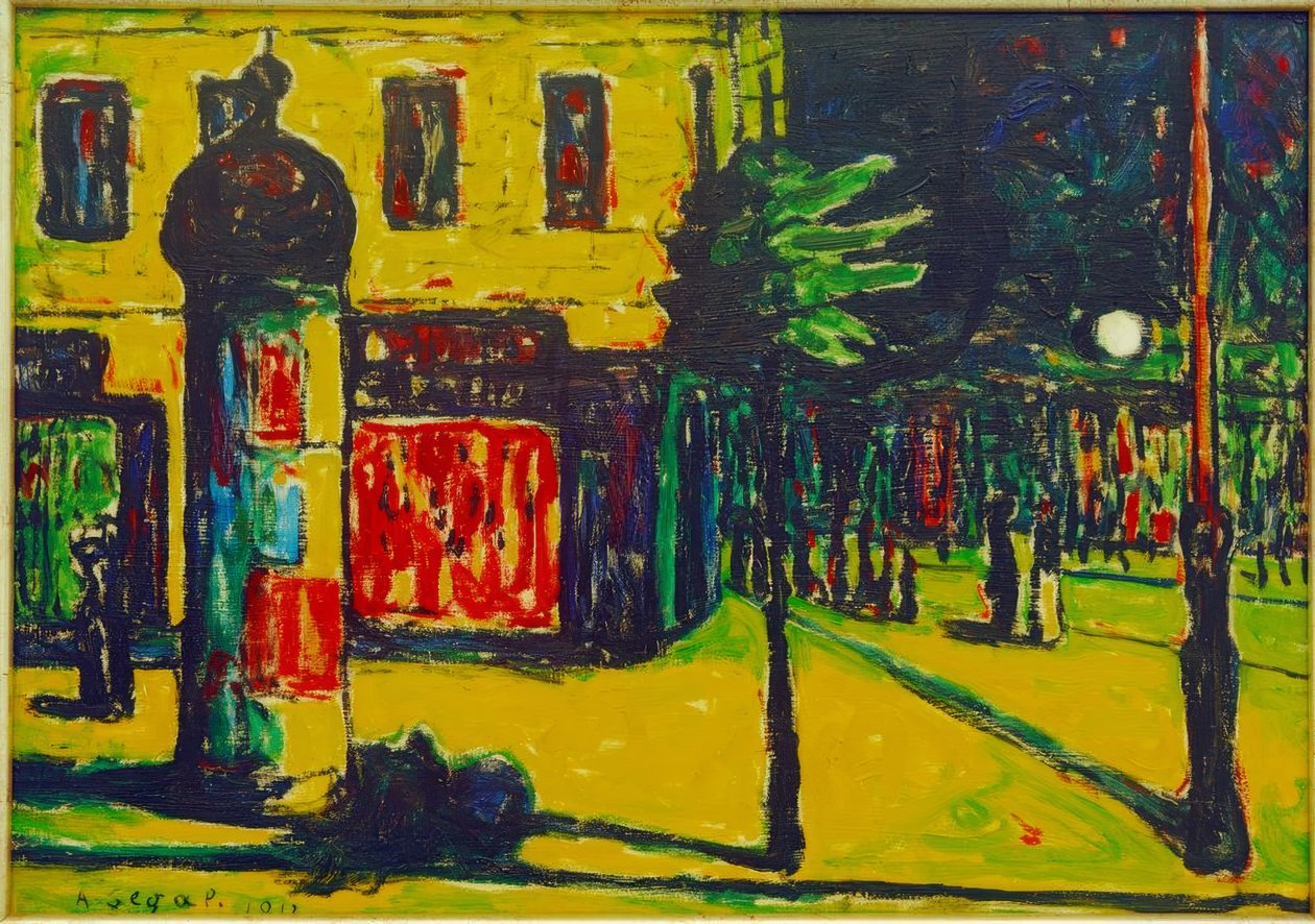 Straatbeeld in Berlijn door Arthur Segal