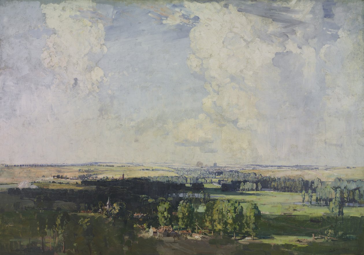 Amiens, de sleutel van het westen, 1928 door Arthur Streeton