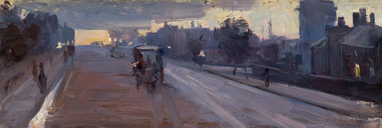 Hoddle St., 22:00 uur door Arthur Streeton