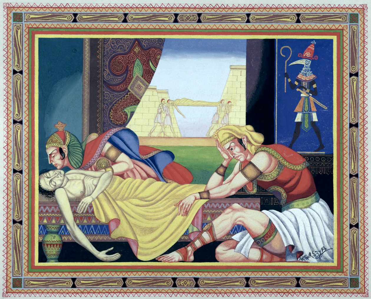 De Zevende Plaag van Egypte door Arthur Szyk