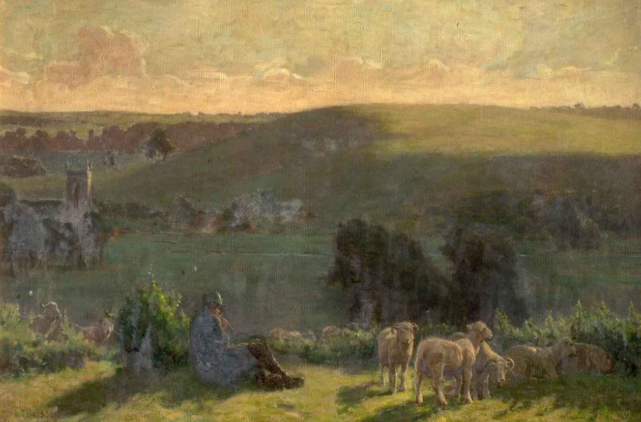 In het Down Country, 1900 door Arthur Tomson