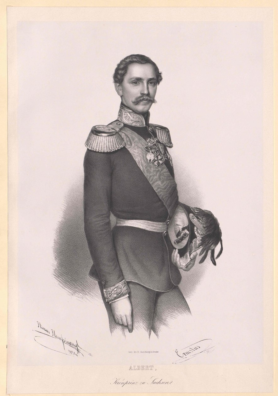 Albert I Koning van Saksen, door Artist Unknown
