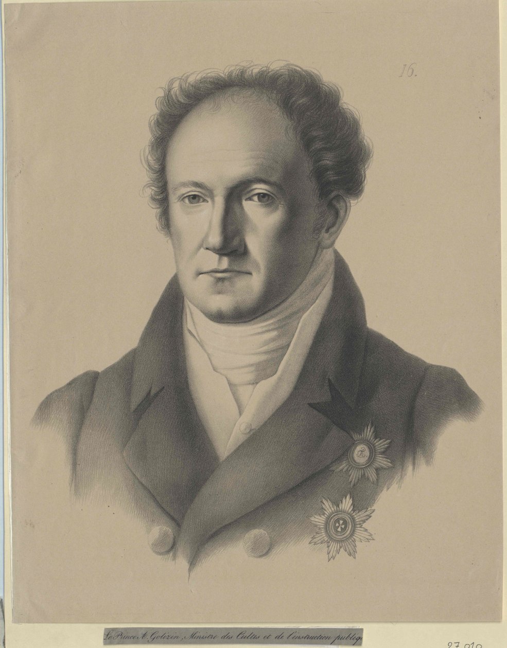 Alexander Nikolayevich Galitzin door Artist Unknown