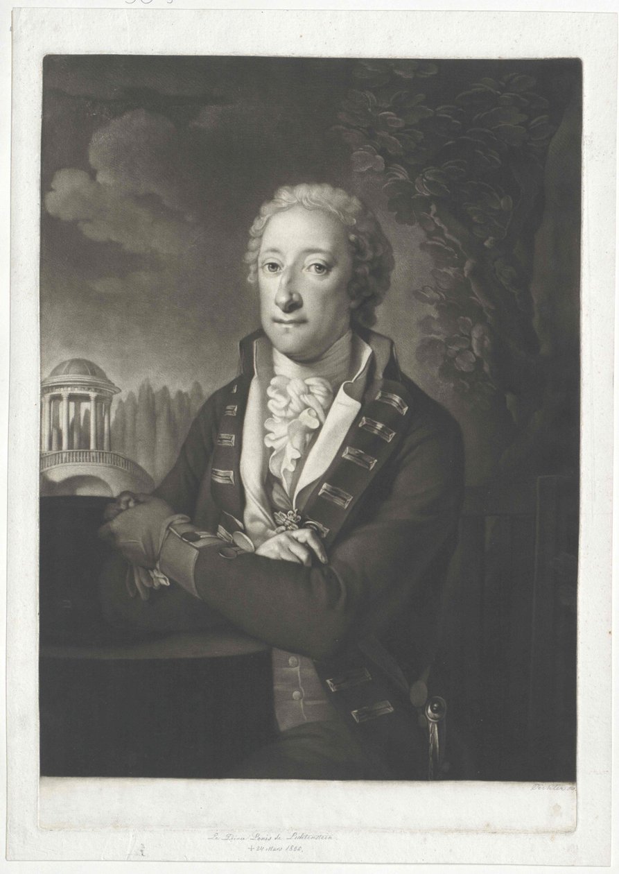 Aloysius Joseph count Liechtenstein door Artist Unknown