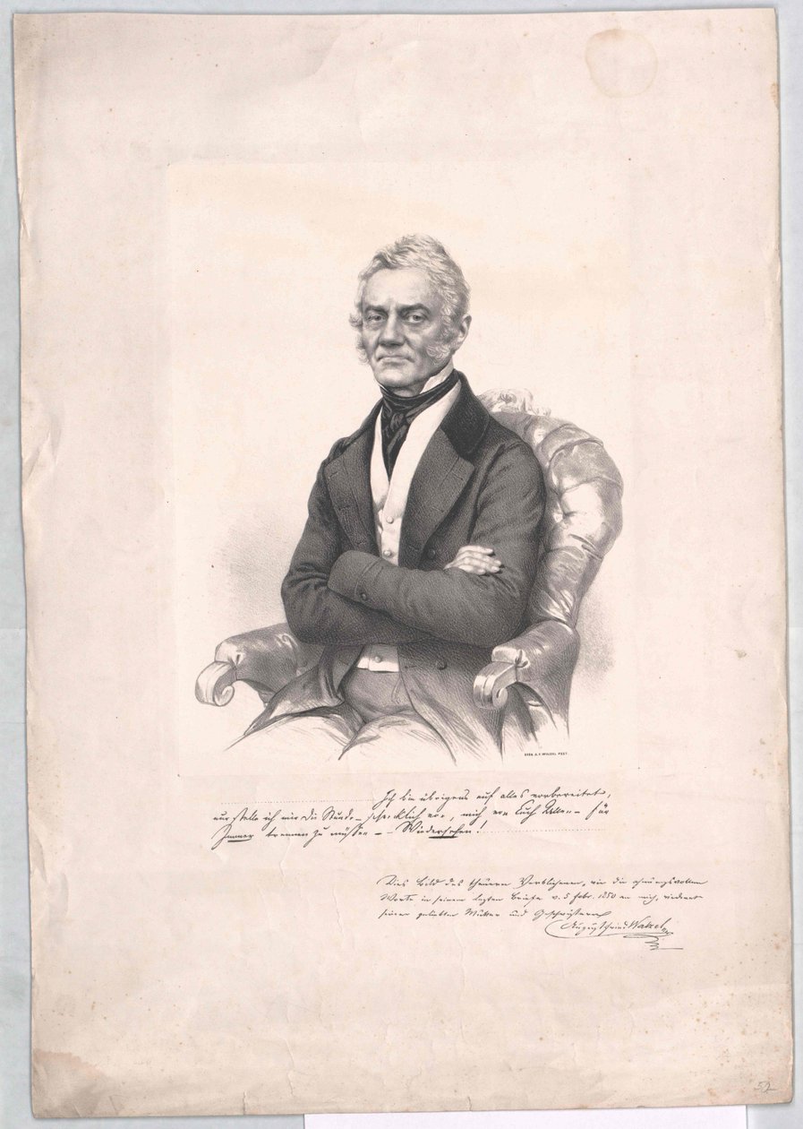 August Frederik Walzel door Artist Unknown