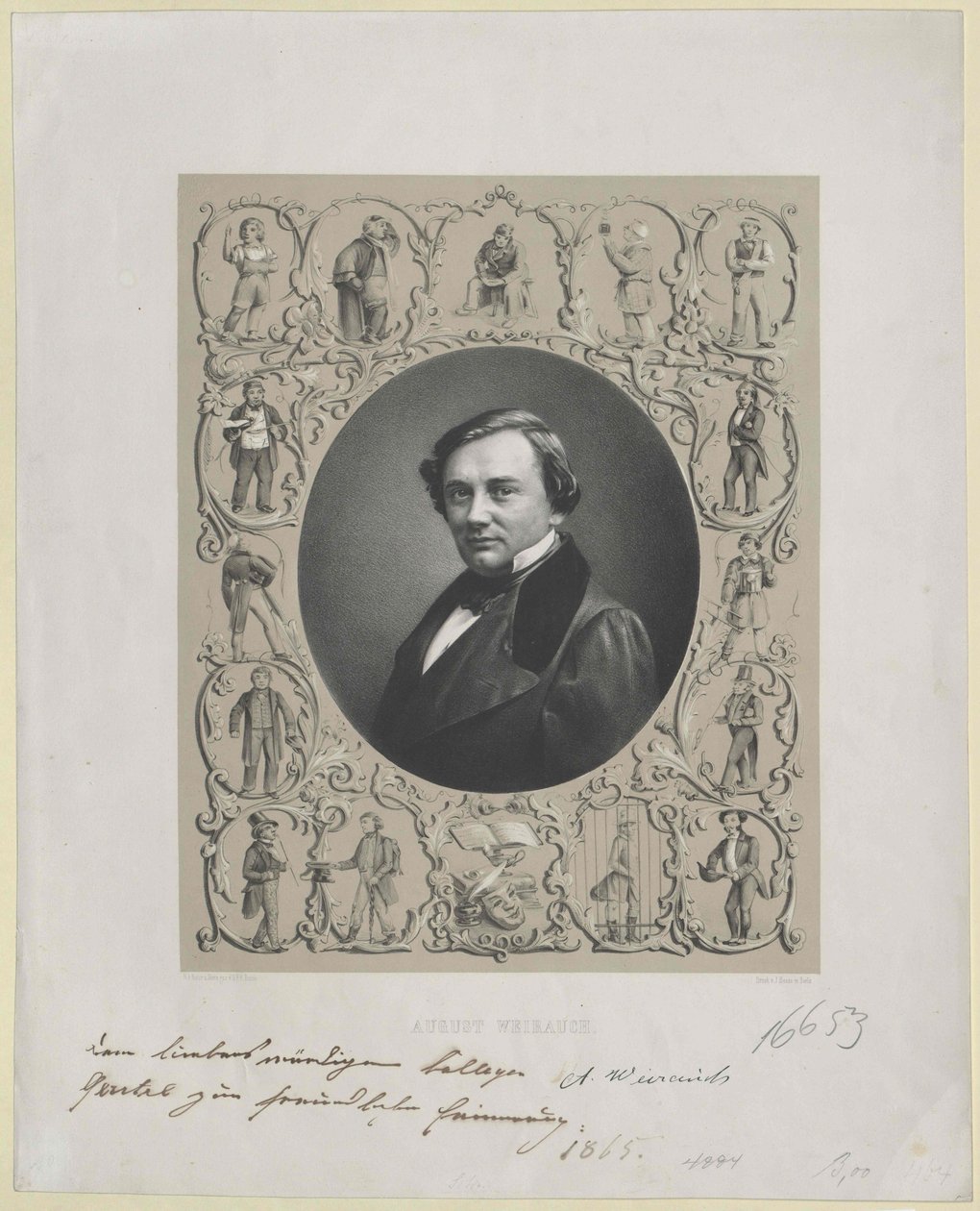 August Weihrauch (afdruk) door Artist Unknown