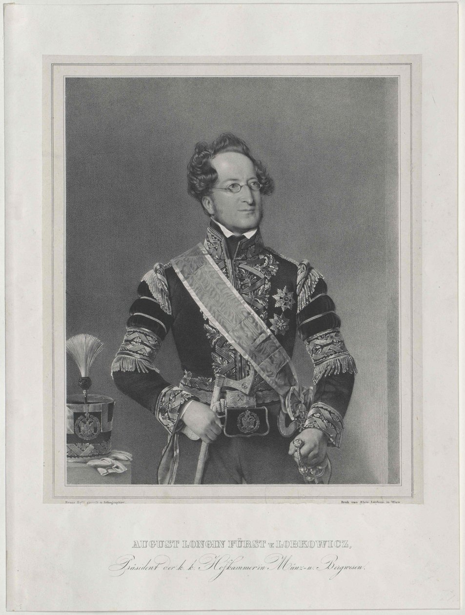 Augustus graaf Lobkowitz door Artist Unknown