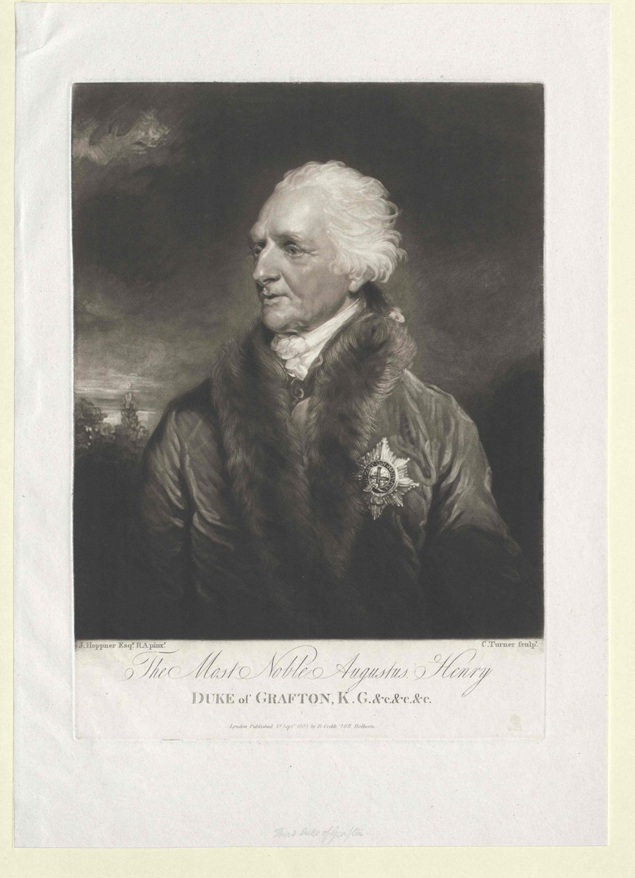 Augustus Henry Fitzroy Hertog Grafton door Artist Unknown
