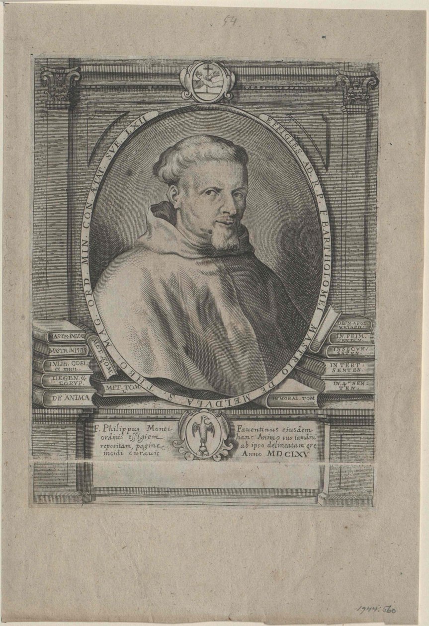 Bartholomeus Mastrius de Medula (druk) door Artist Unknown