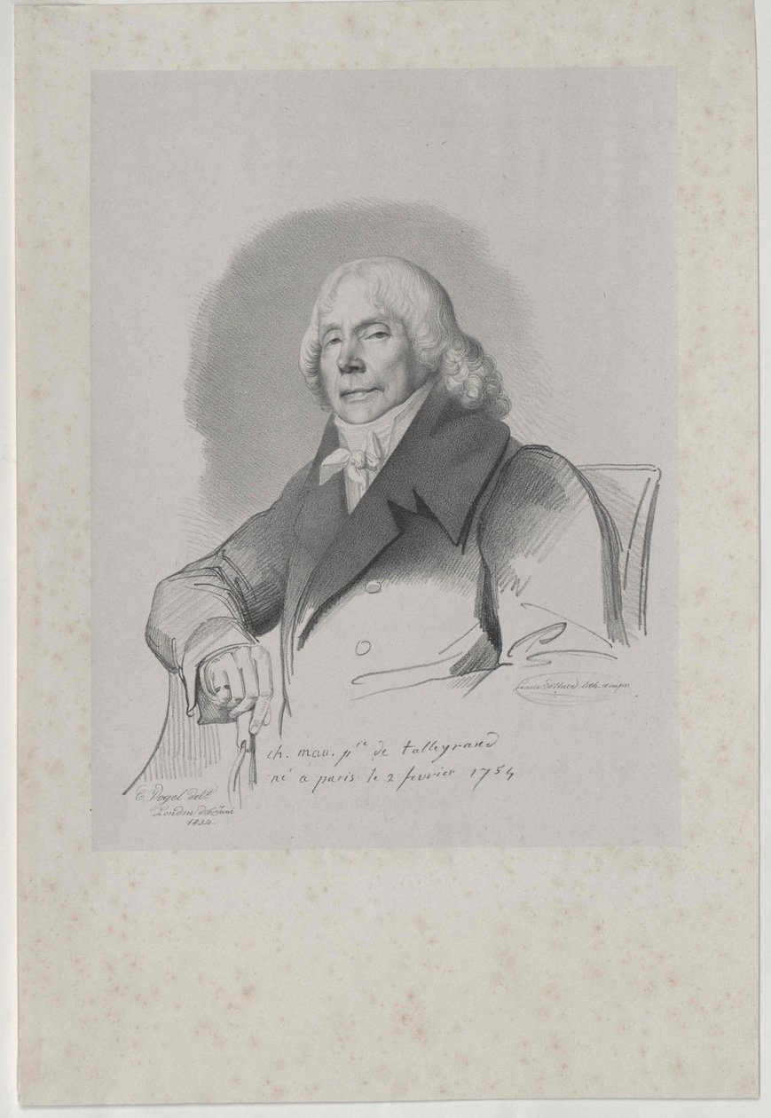 Charles Maurits hertog Talleyrand-Perigord door Artist Unknown