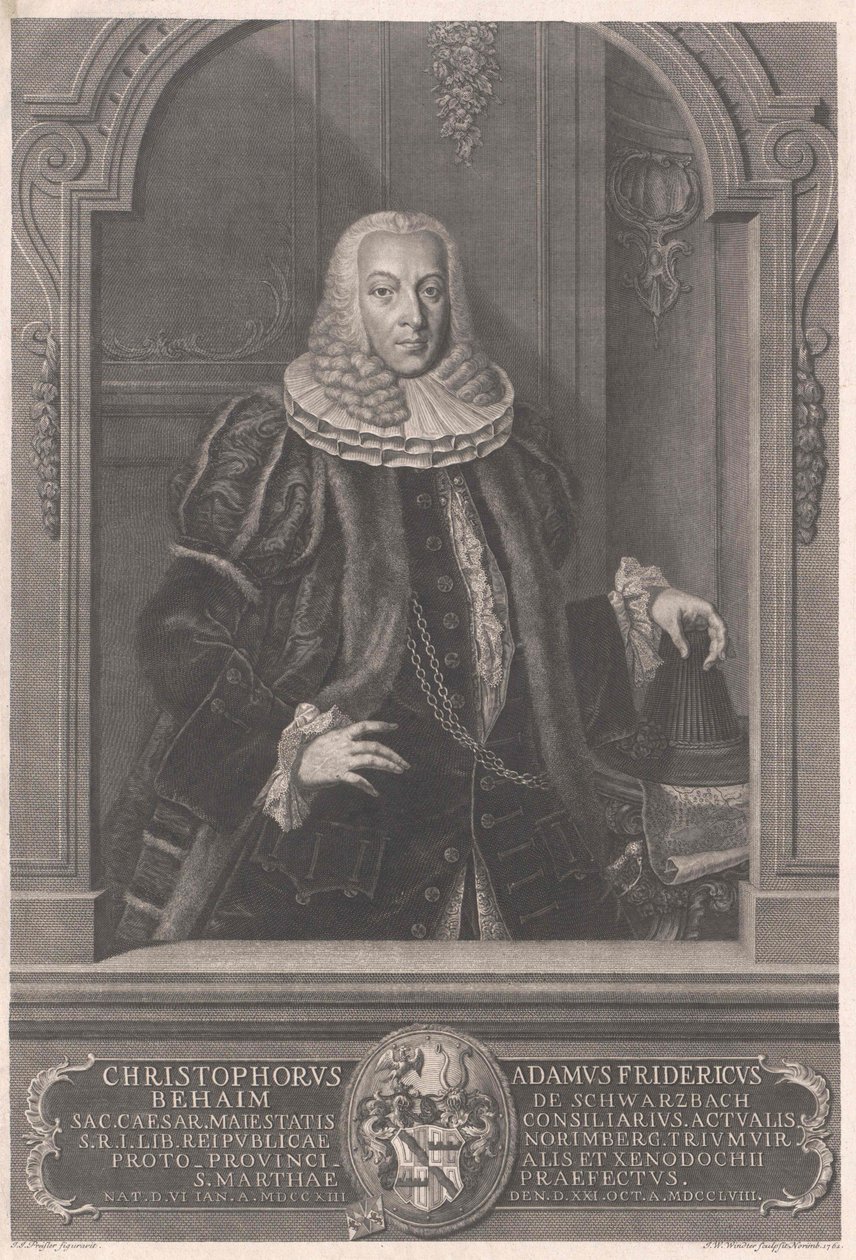 Christoph Adam Frederick Behaim von Schwarzbach door Artist Unknown