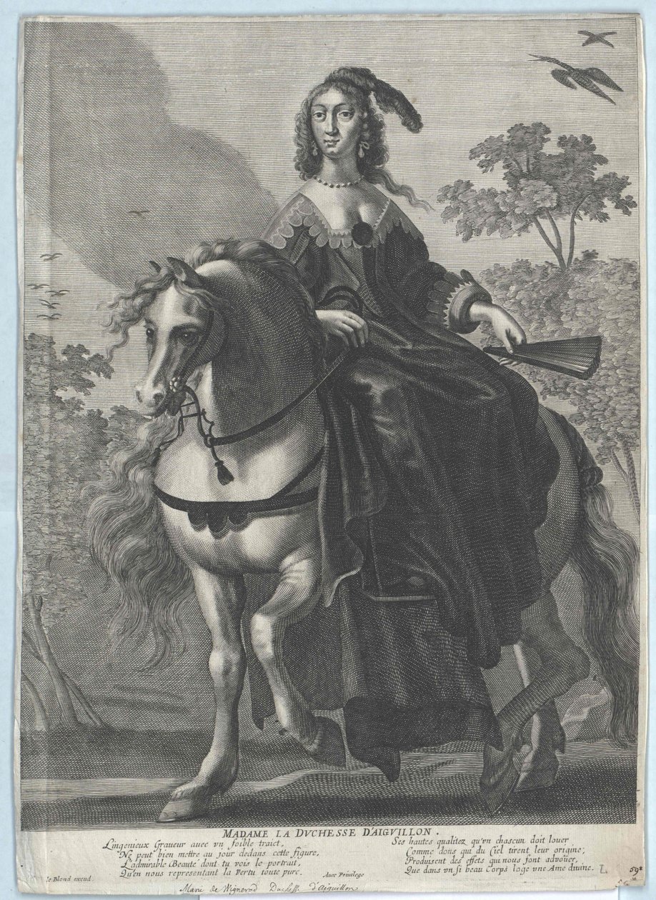Hertogin van Aiguillon Vignerot du Plessis door Artist Unknown