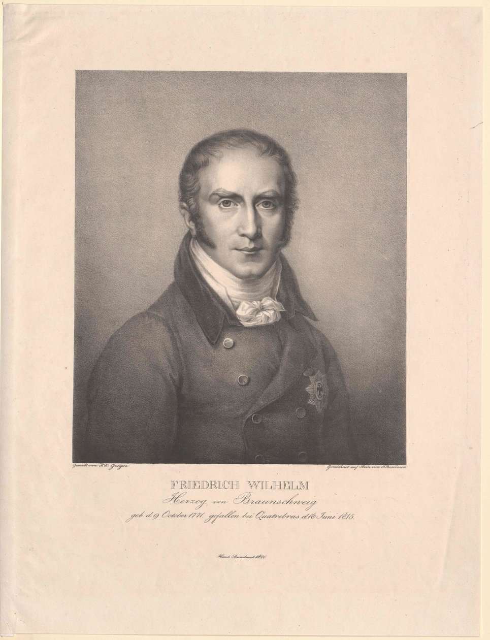 Hertog van Braunschweig-Oels Friedrich Wilhelm door Artist Unknown