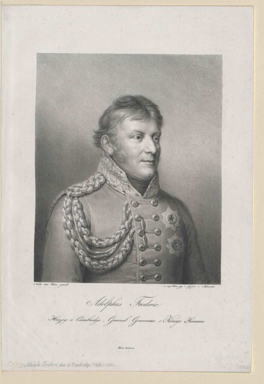 Hertog van Cambridge Adolf Friedrich door Artist Unknown
