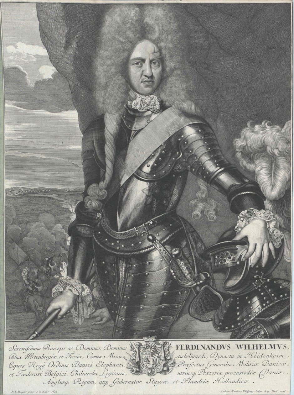 Hertog van Württemberg Ferdinand Wilhelm door Artist Unknown