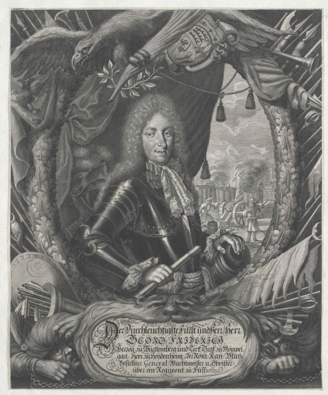 Hertog van Württemberg Georg Frederik door Artist Unknown