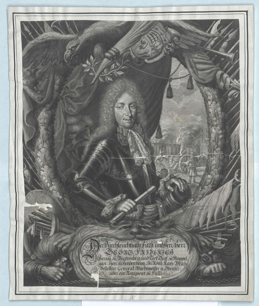 Hertog van Württemberg Georg Frederik door Artist Unknown