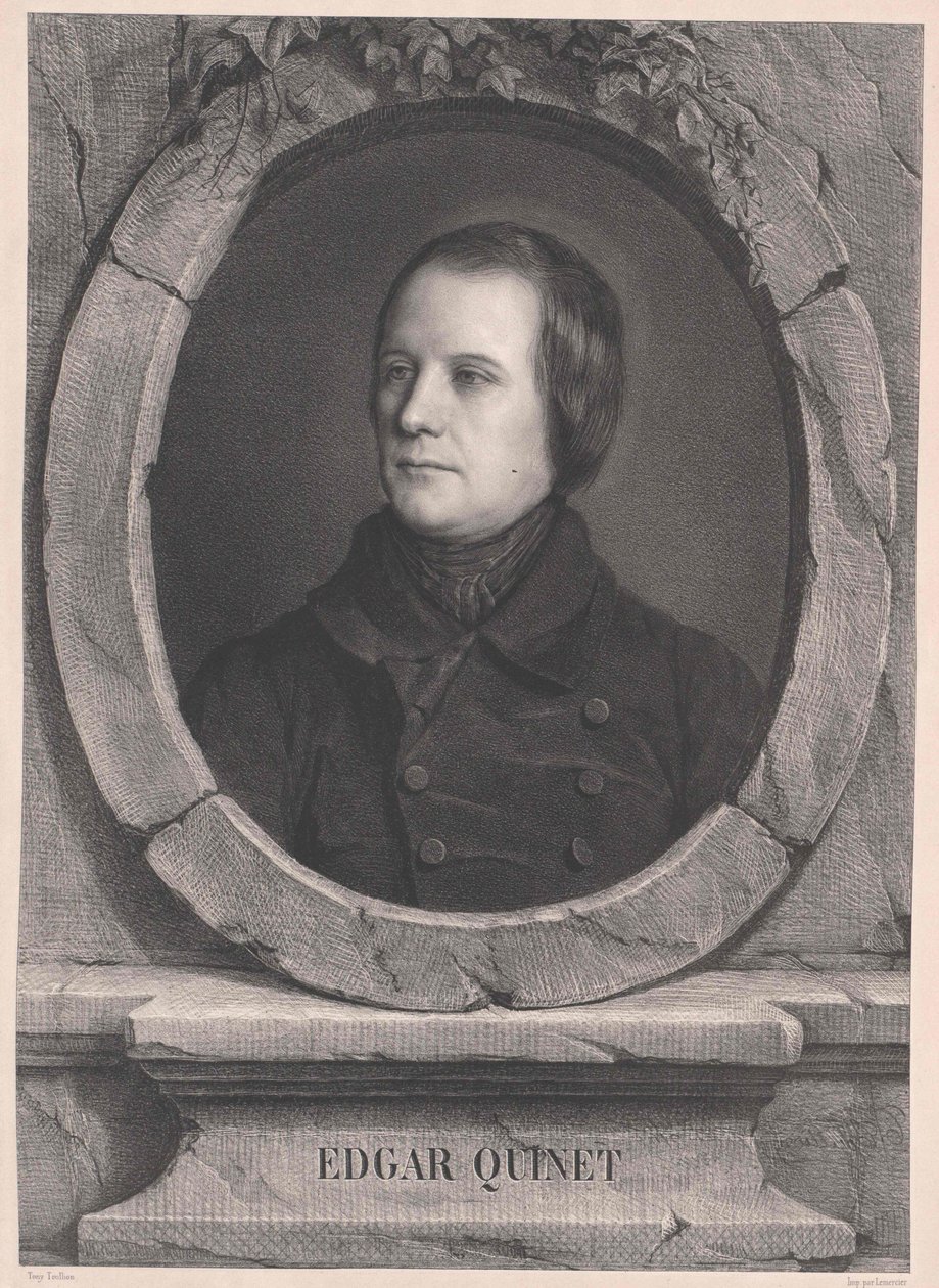 Edgar Quinet (afdrukken) door Artist Unknown