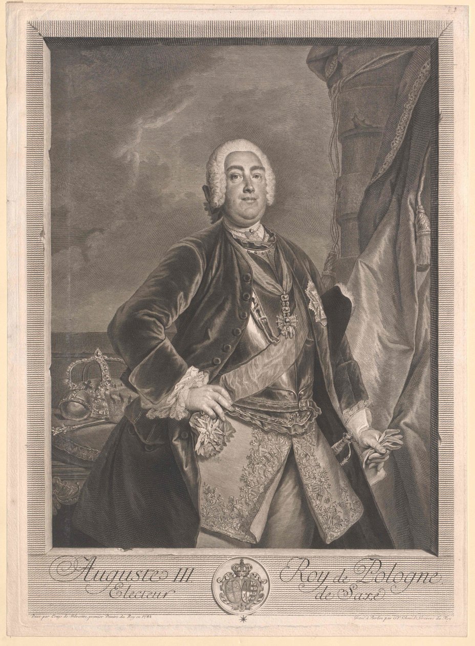 Keurvorst van Saksen Frederik August II door Artist Unknown