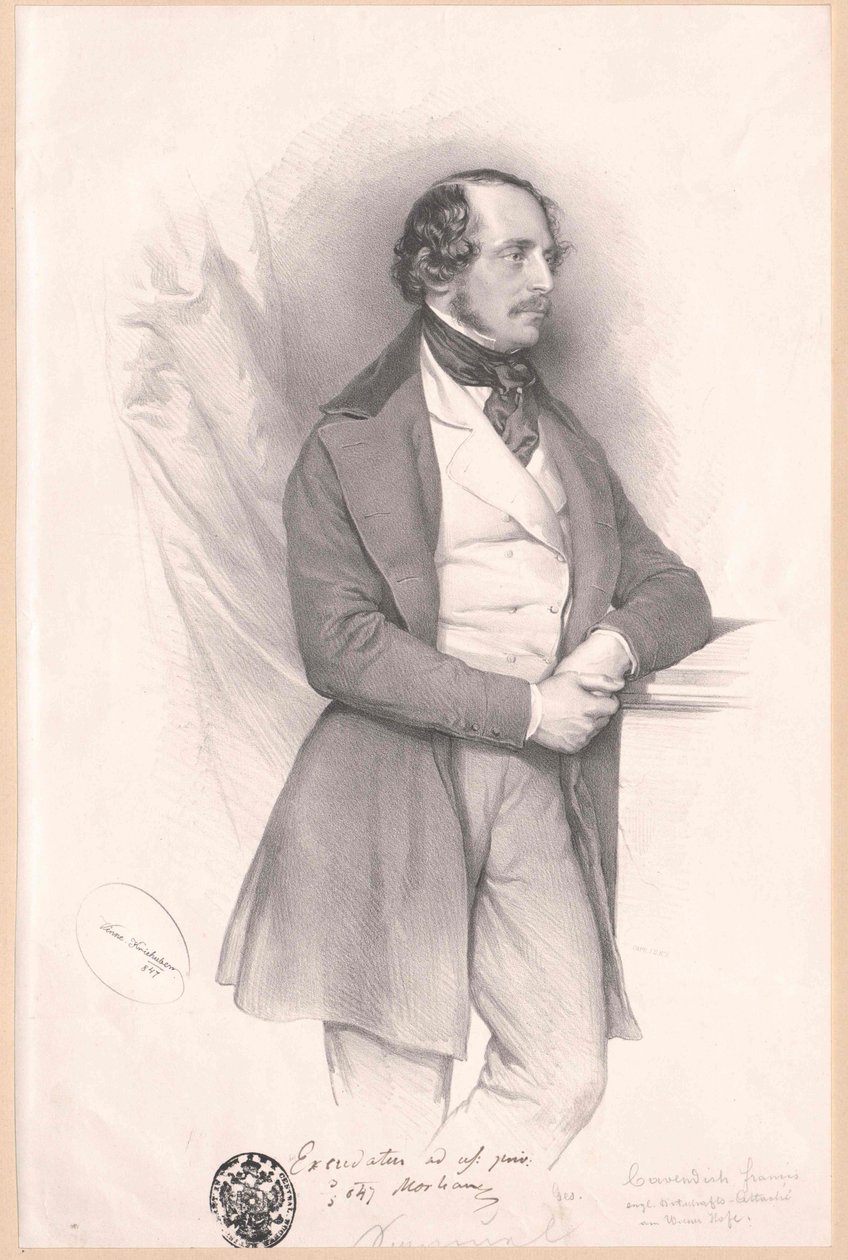Francis Cavendish tabak door Artist Unknown