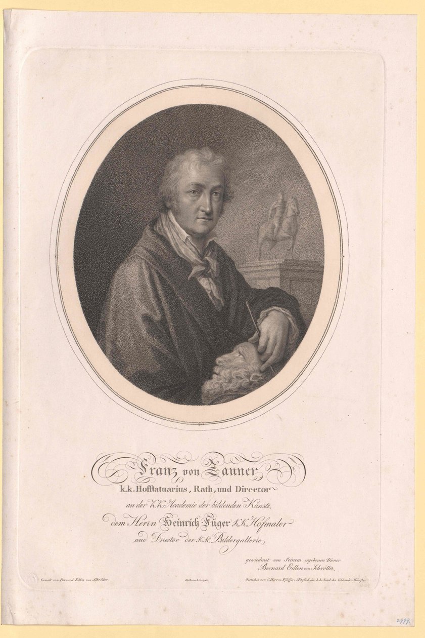 Franz Anton von Zauner door Artist Unknown
