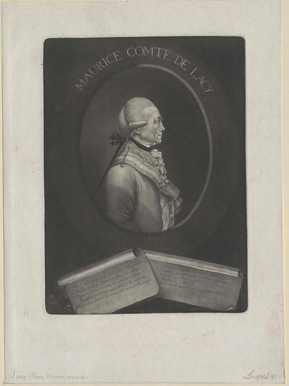 Franz Moritz graaf Lacy (druk) door Artist Unknown