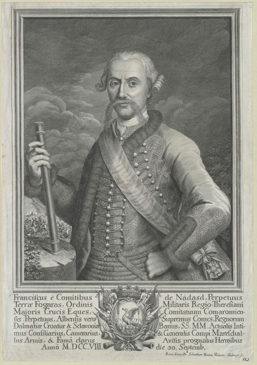 Franz count Nadasdy-Nadasd-Fogaras door Artist Unknown