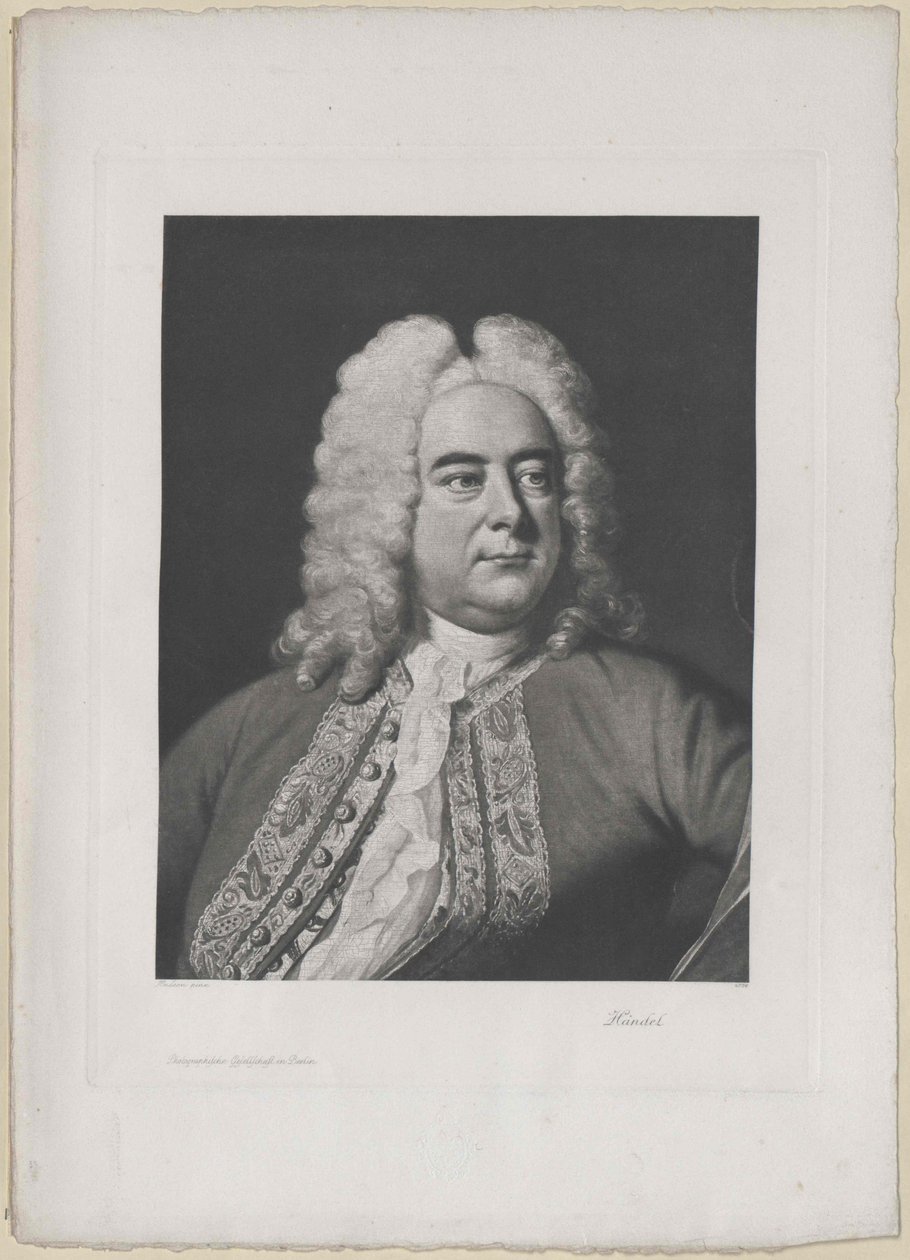 Georg Friedrich Haendel (druk) door Artist Unknown