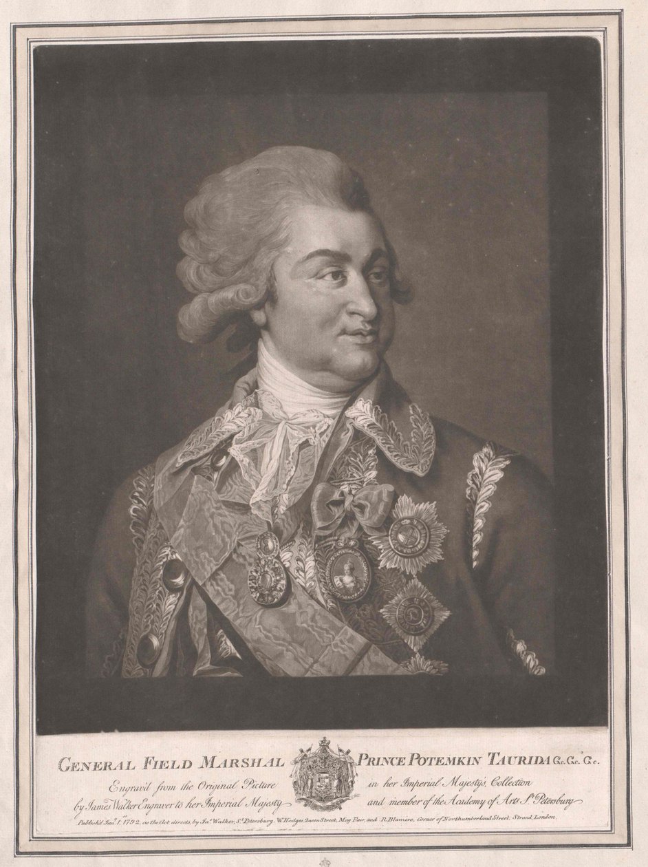 Grigori Aleksandrovitch graaf Potemkin door Artist Unknown