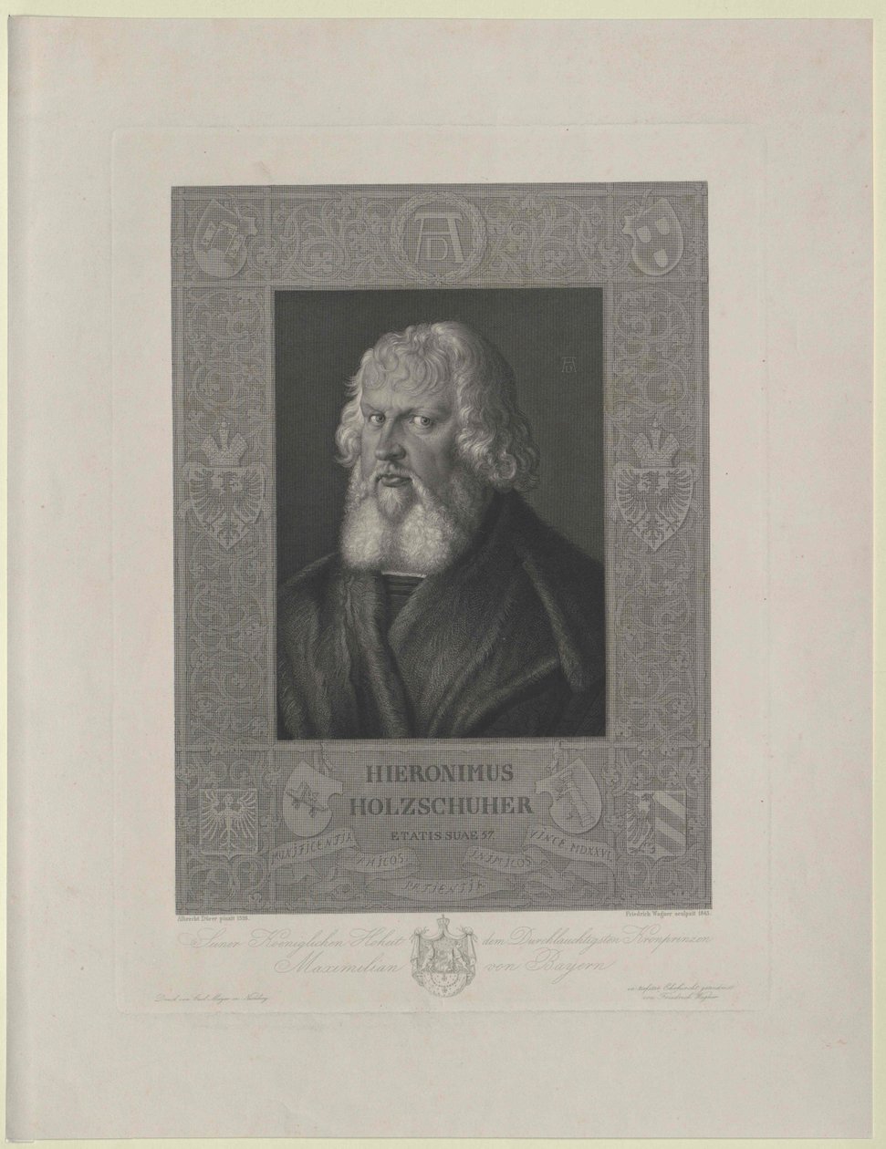 Hieronymus Holzschuher (prent) door Artist Unknown