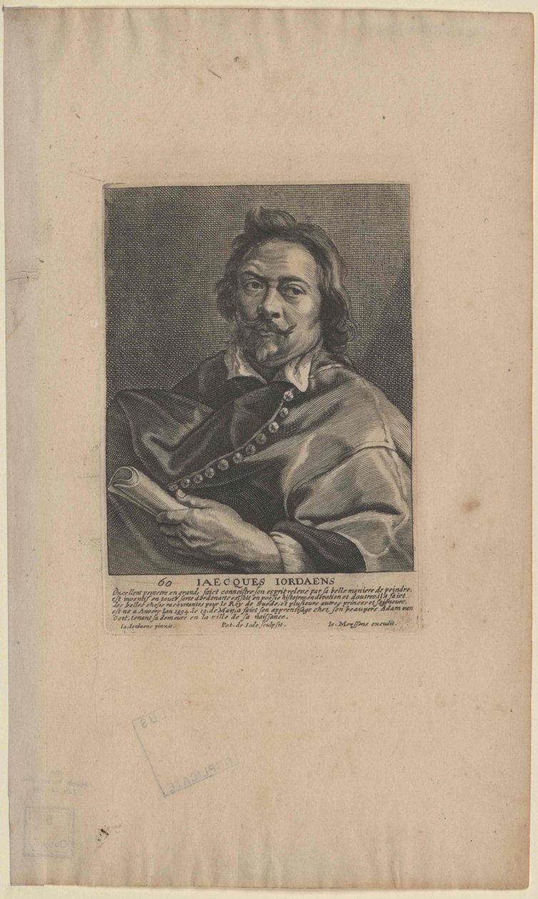 Jakob Jordaens (druk) door Artist Unknown