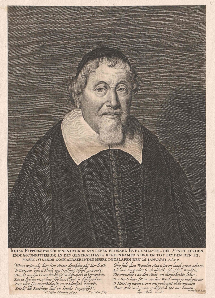 Johan Rippertsz van Groenendijck (print) door Artist Unknown