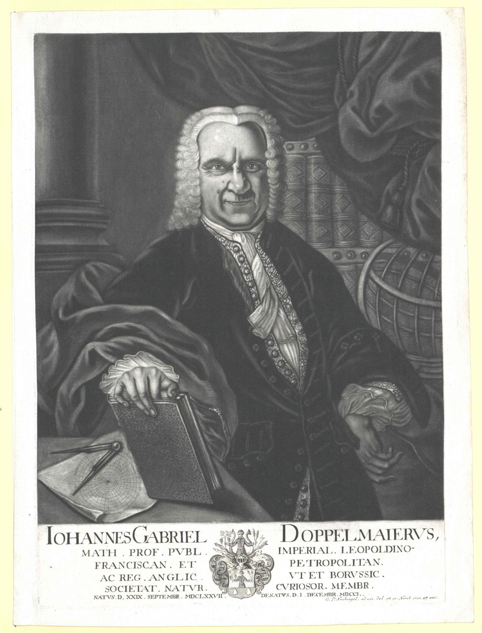 Johann Gabriel Doppelmayr door Artist Unknown