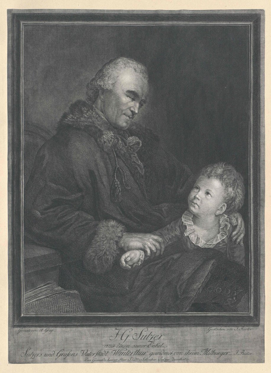 Johann Georg Sulzer door Artist Unknown