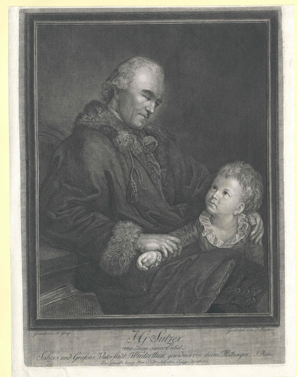 Johann Georg Sulzer door Artist Unknown