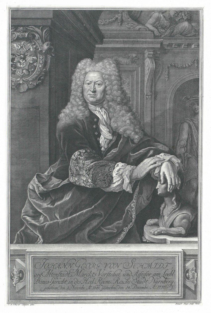 Johann Georg von Schmidt in Altenstadt door Artist Unknown