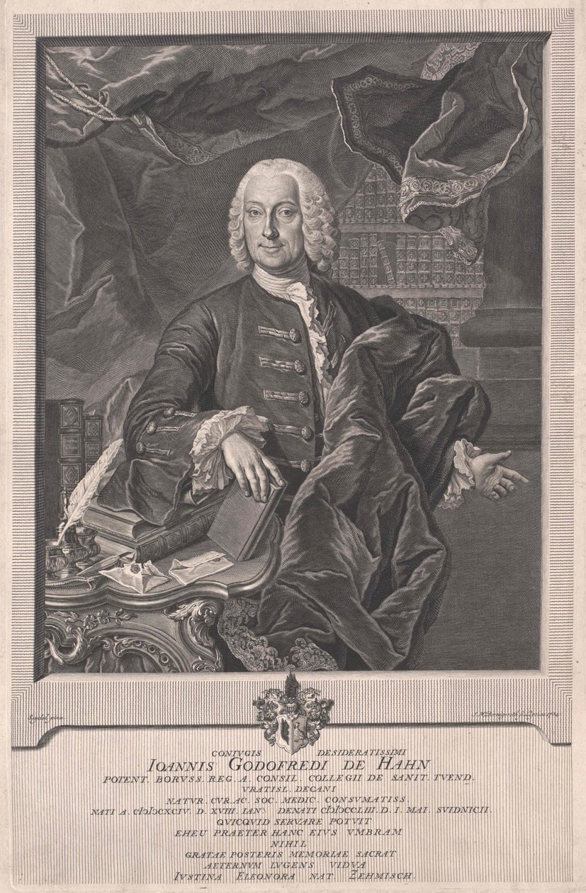 Johann Gottfried von Hahn door Artist Unknown
