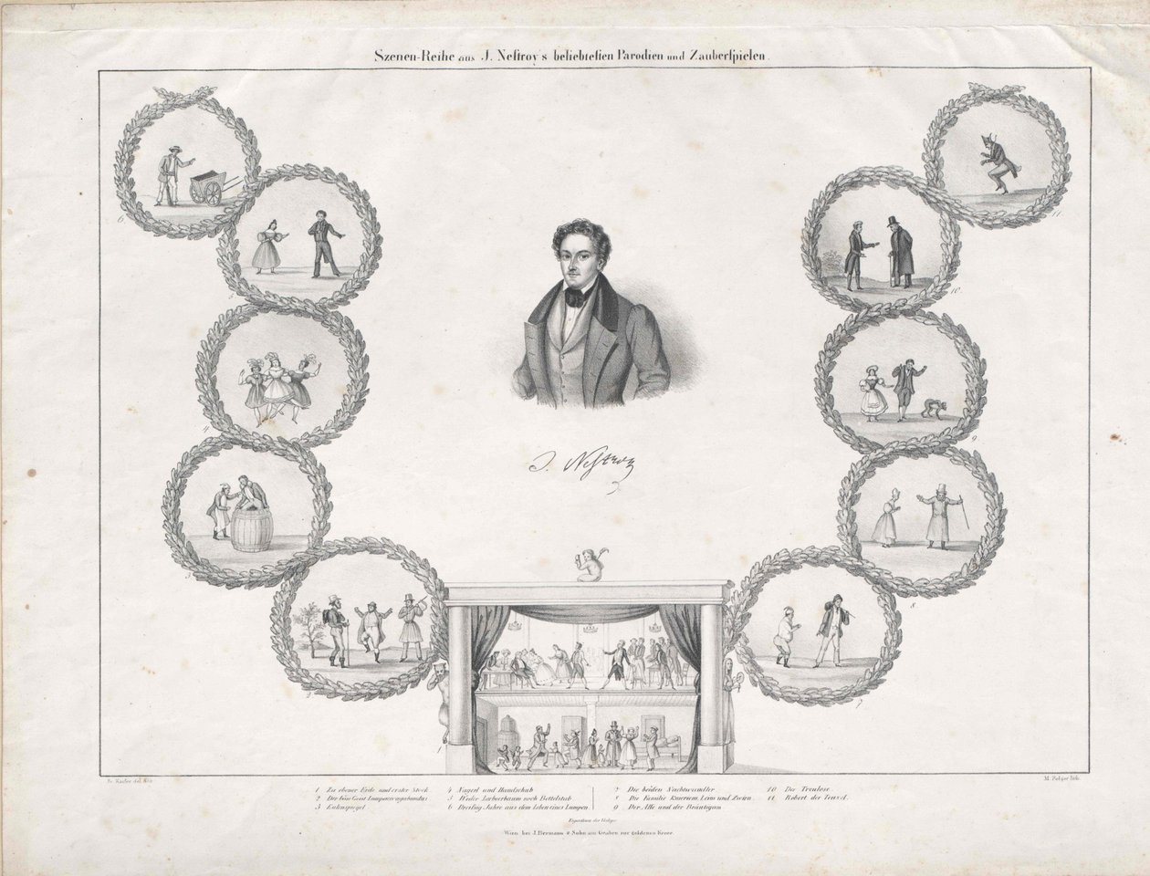 Johann Nestroy door Artist Unknown