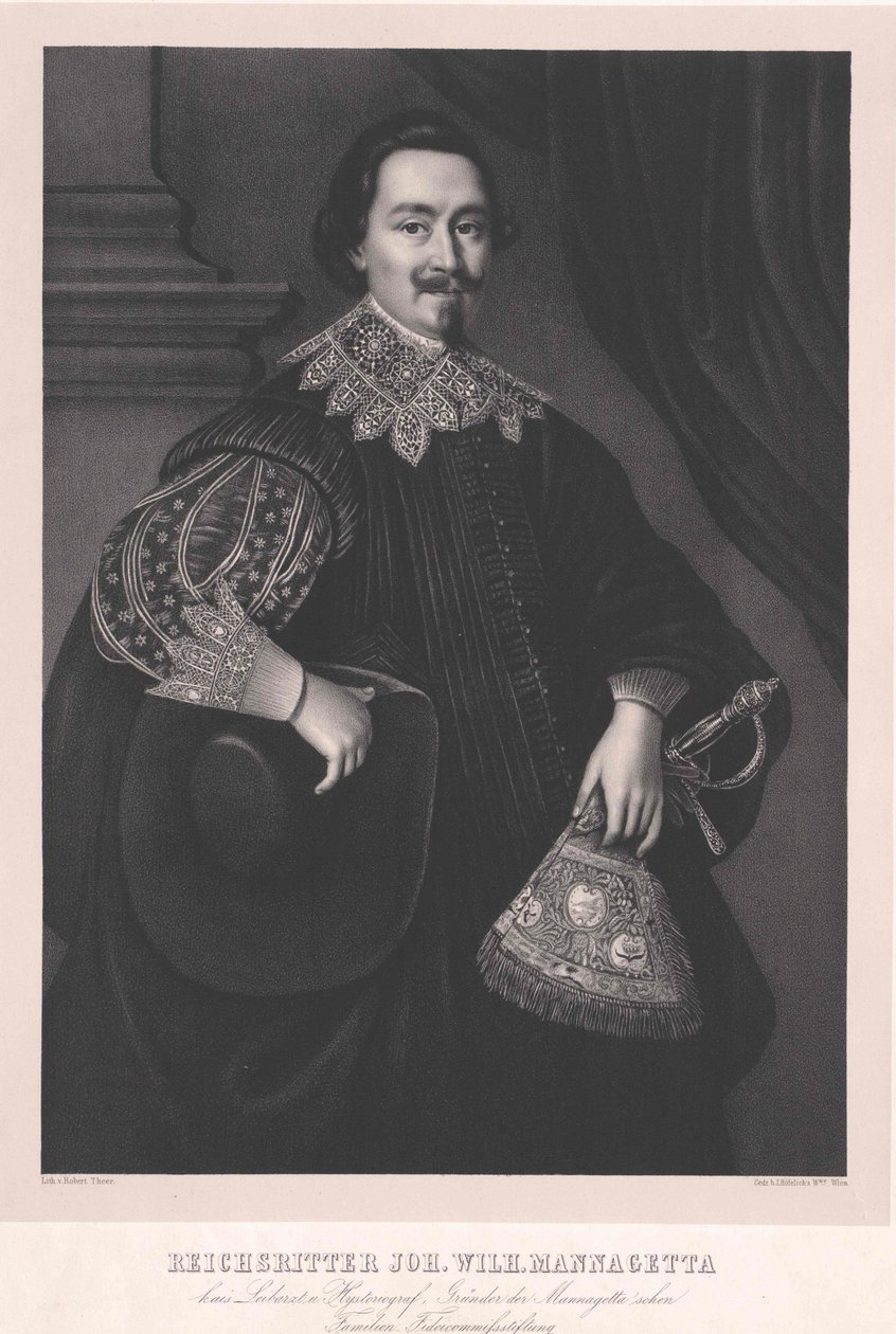 De heer Johann Wilhelm Mannagetta door Artist Unknown