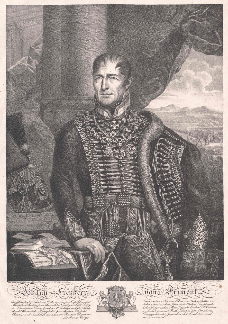 Johann count Frimont von Palota door Artist Unknown
