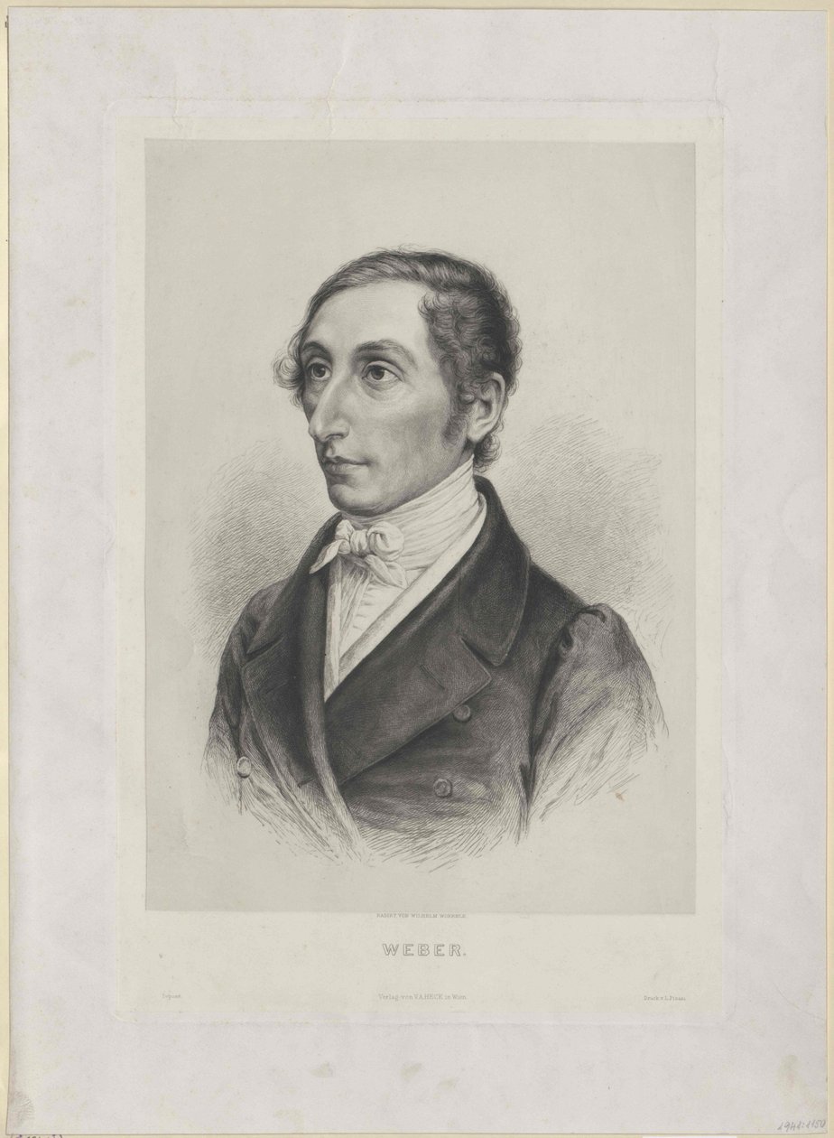 Karl Maria von Weber (druk) door Artist Unknown