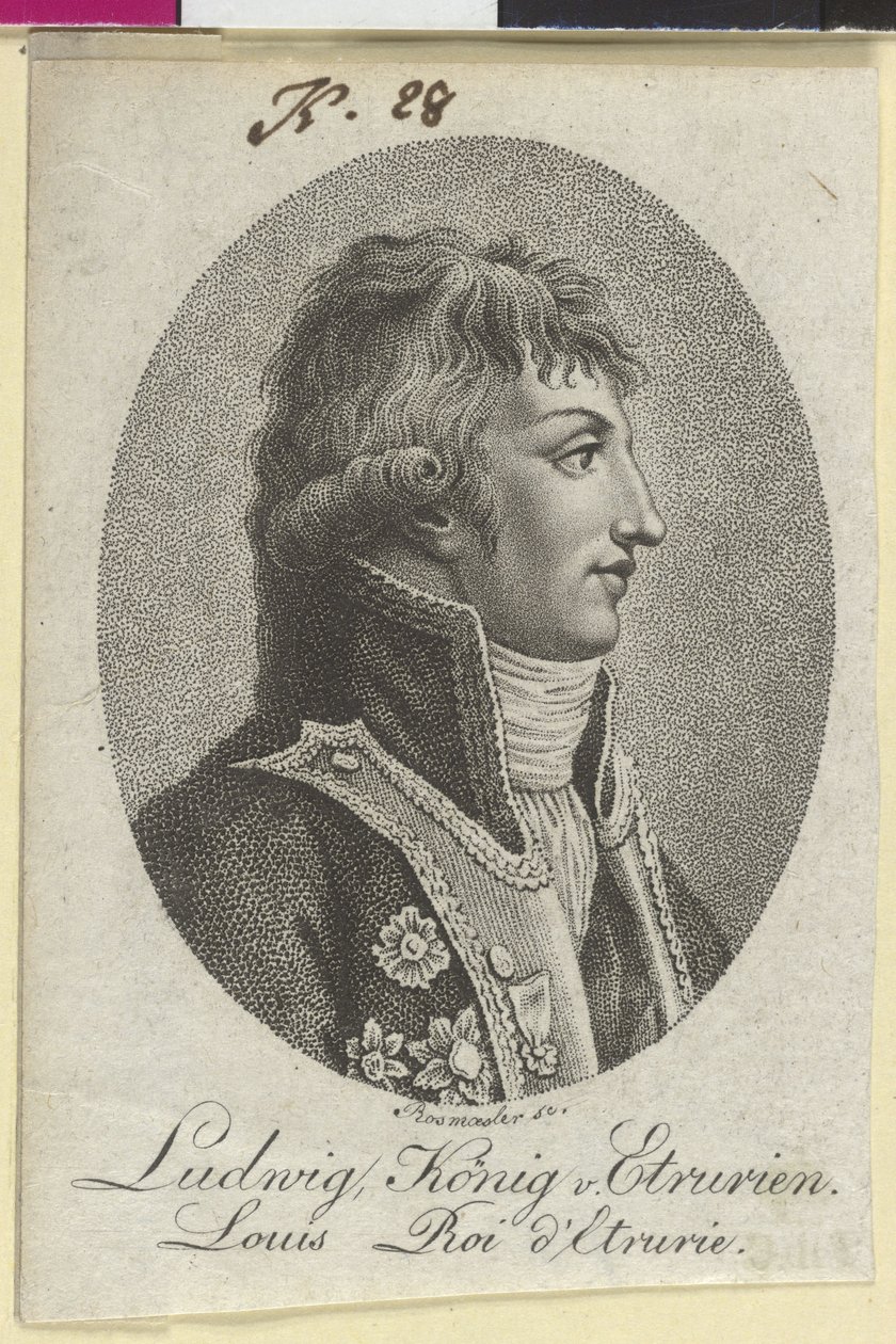 Koning van Etrurië Ludwig door Artist Unknown
