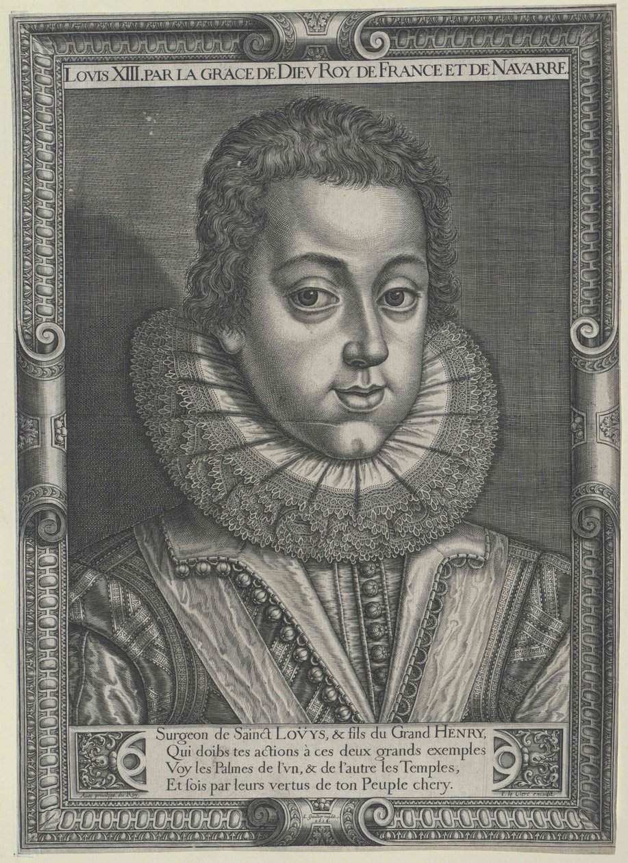Koning van Frankrijk Lodewijk XIII door Artist Unknown