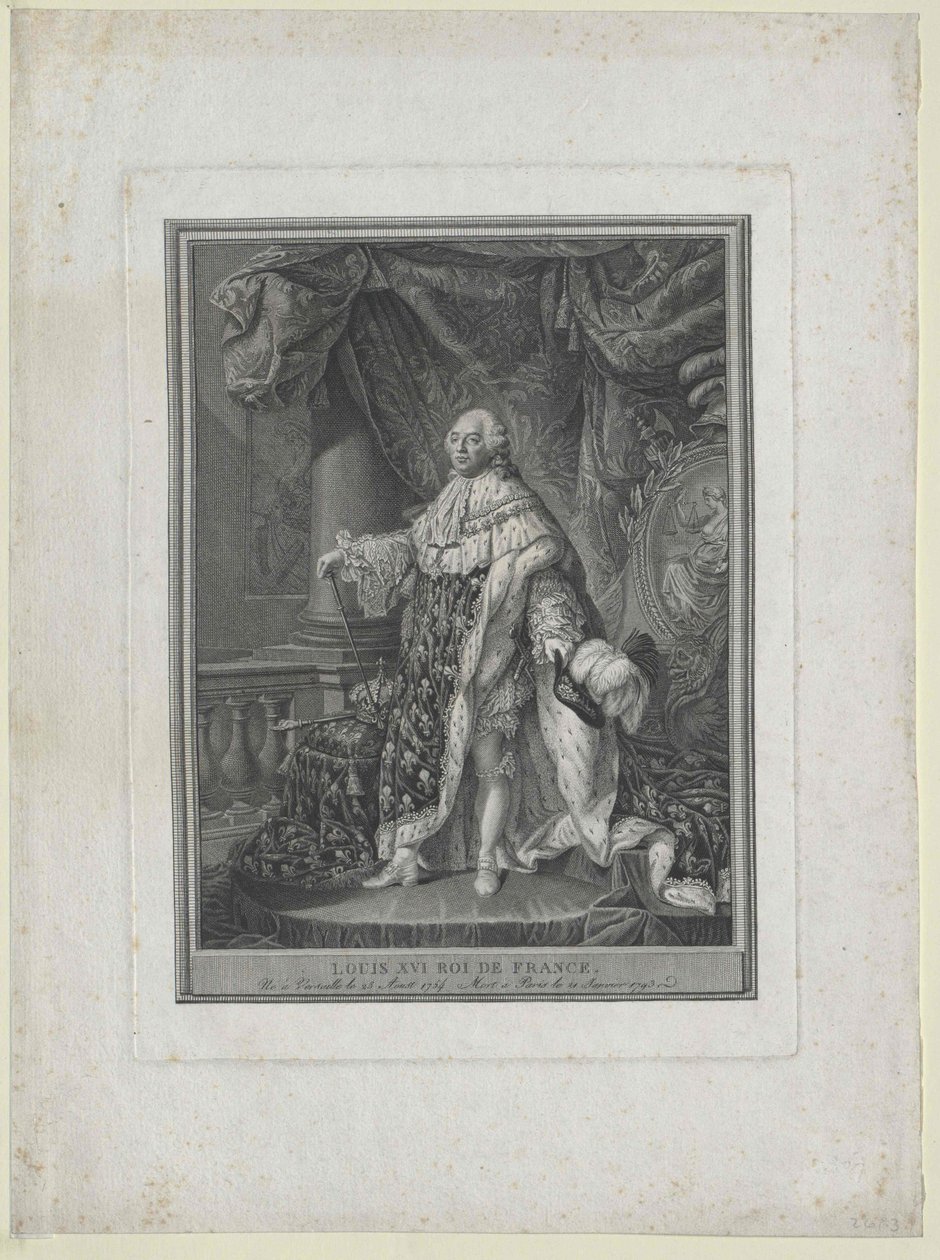 Koning van Frankrijk Lodewijk XVI door Artist Unknown