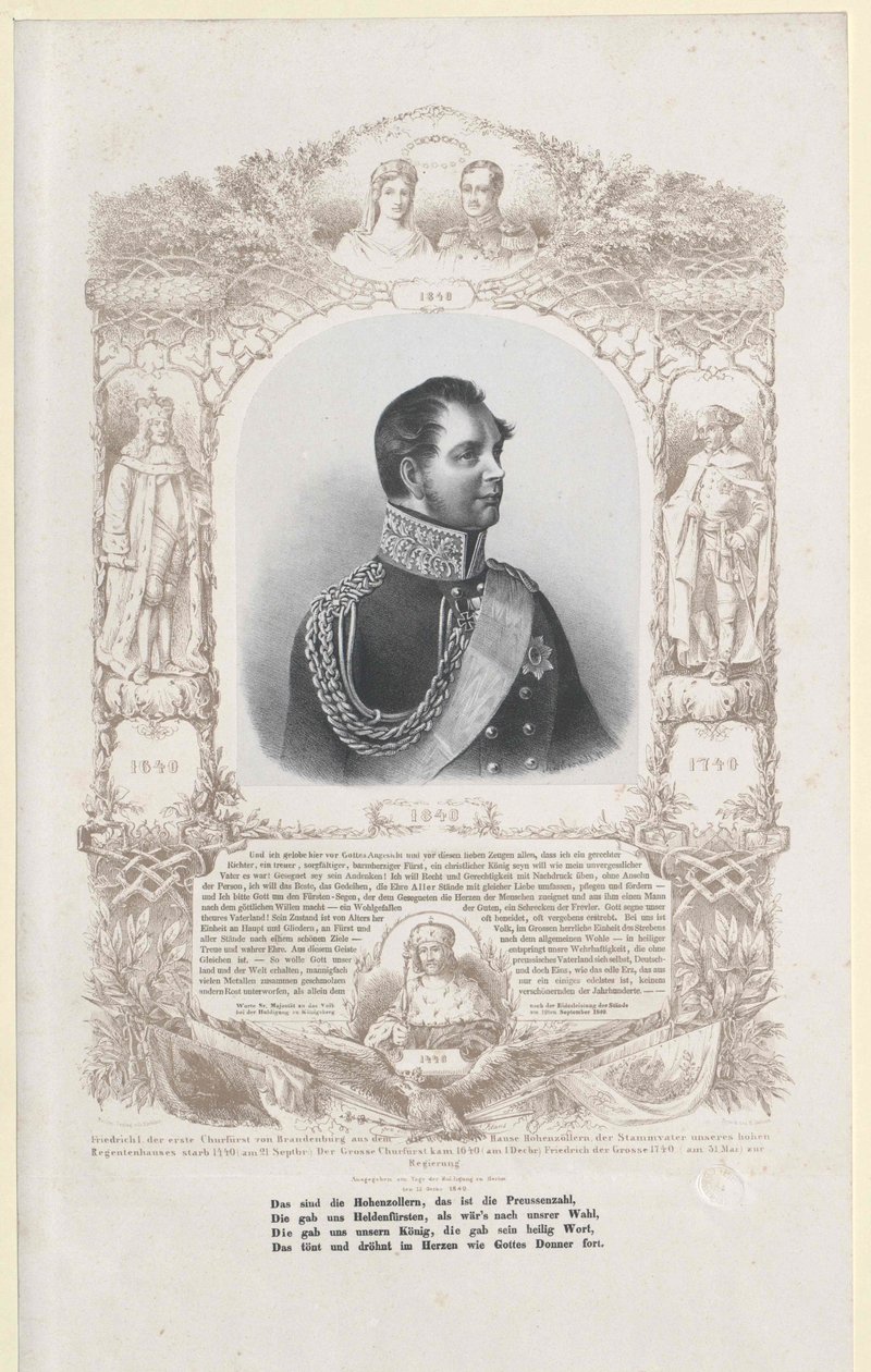Koning van Pruisen Frederik Willem IV door Artist Unknown