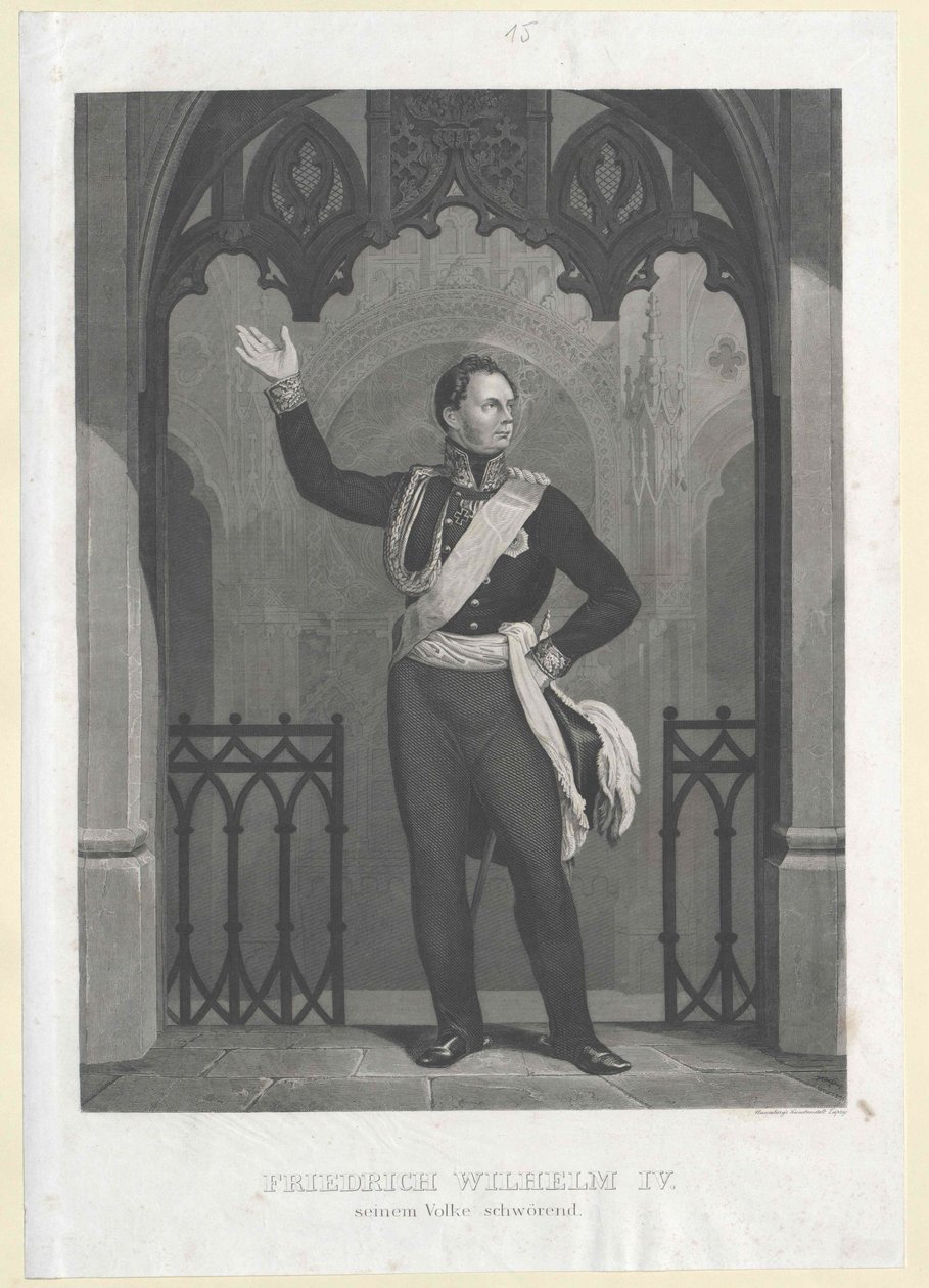 Koning van Pruisen Frederik Wilhelm IV door Artist Unknown