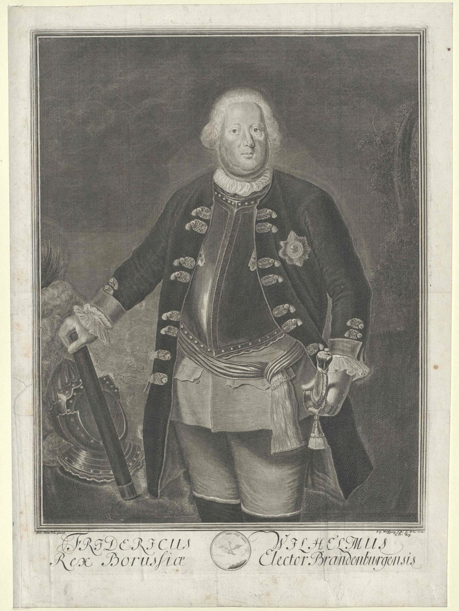 Koning van Pruisen Frederik Willem I door Artist Unknown
