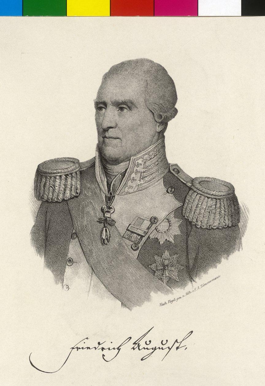 Koning van Saksen Frederik August I door Artist Unknown