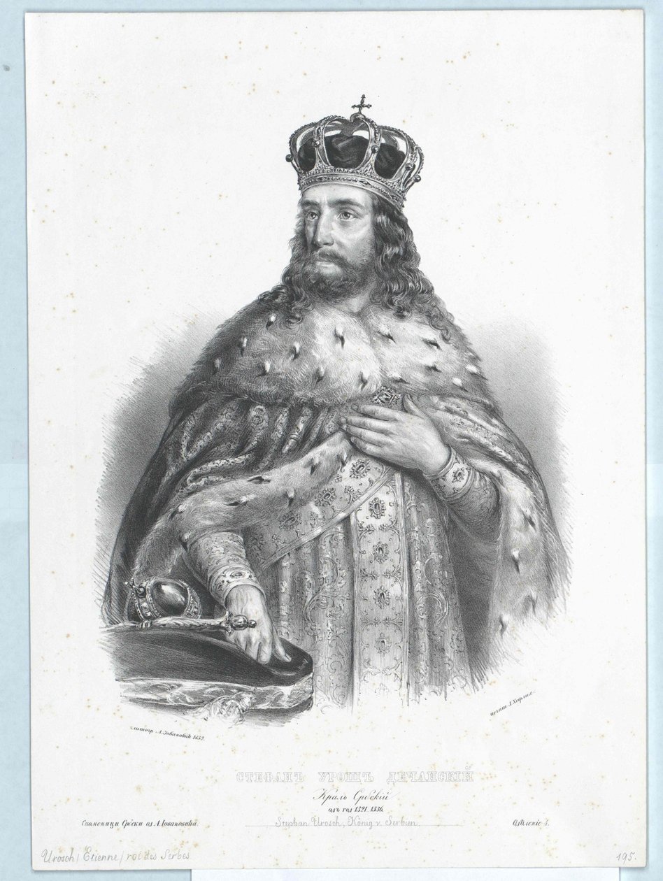 Koning van Servië Stephen Urosch II door Artist Unknown