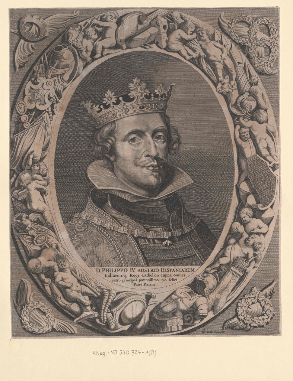 Koning van Spanje Filips IV door Artist Unknown